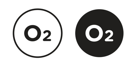 Oxygen O2 icon. Vector Illustration. Isolated vector Illustration. EPS Illustration.