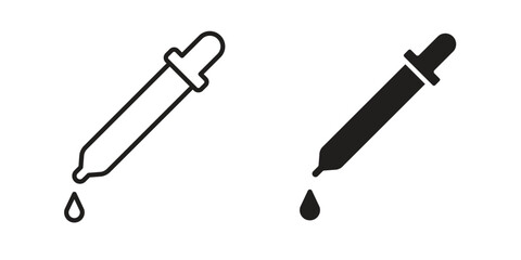 Pipette icon. Vector Illustration. Isolated vector Illustration. EPS Illustration.