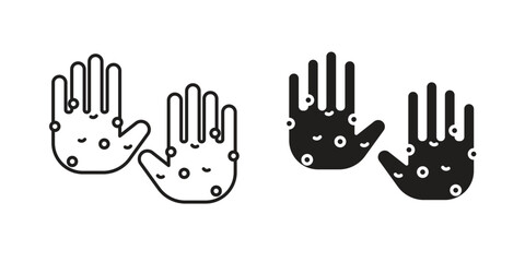 Rash hand icon. Vector Illustration. Isolated vector Illustration. EPS Illustration.