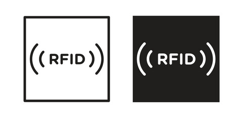 RFID icon. Vector Illustration. Isolated vector Illustration. EPS Illustration.