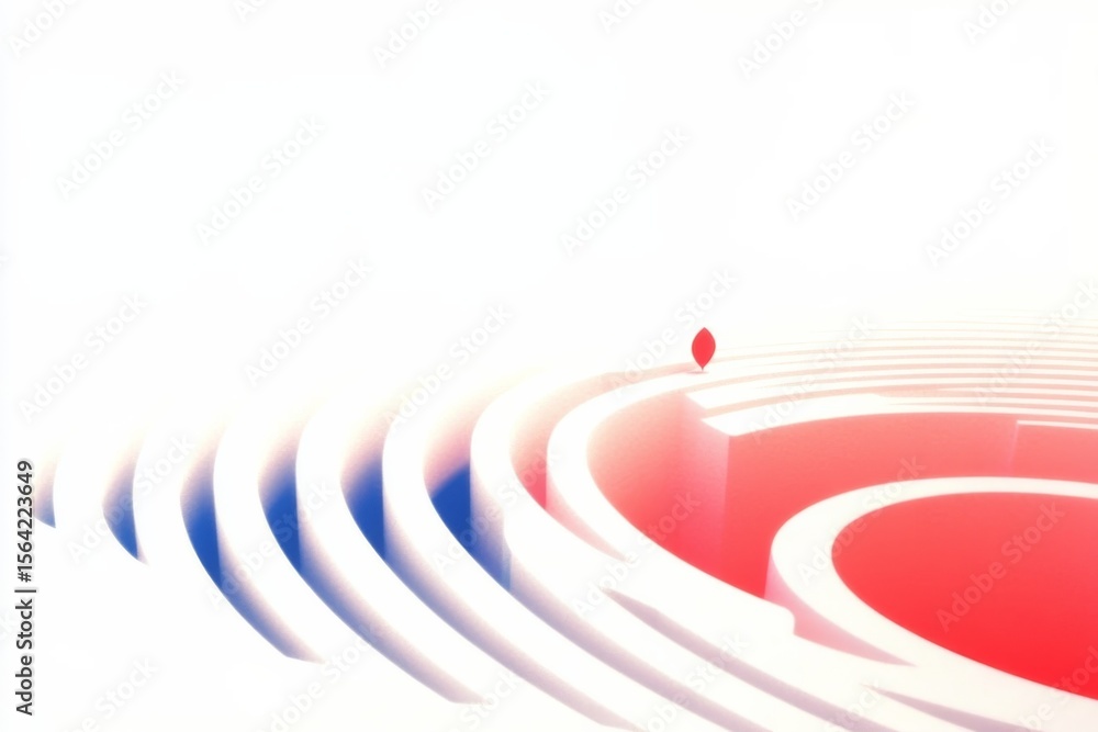 Poster abstract mindfulness icon conceptual design with circular patterns