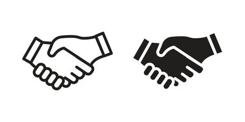 Shake hands icon. Vector Illustration. Isolated vector Illustration. EPS Illustration.