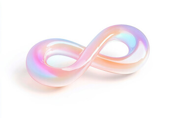 Fototapeta premium Elegant infinity symbol with pastel iridescent colors for mindfulness and meditation themes