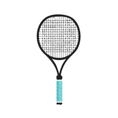 My A Simple flat 2D illustration badminton racket isolated on transparent background, vector, flat design, animation design, simple flat 2D icon, clipart, design by me. My vector design