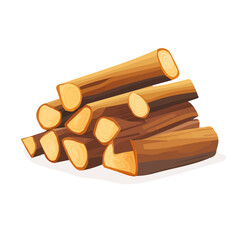 My A Simple flat 2D illustration icon firewood isolated on transparent background, vector, flat design, animation design, simple flat 2D icon, clipart, design by me. My vector design
