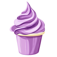 My A Simple flat 2D illustration frozen yogurt swirl isolated on transparent background, vector, flat design, animation design, simple flat 2D icon, clipart, design by me. My vector design