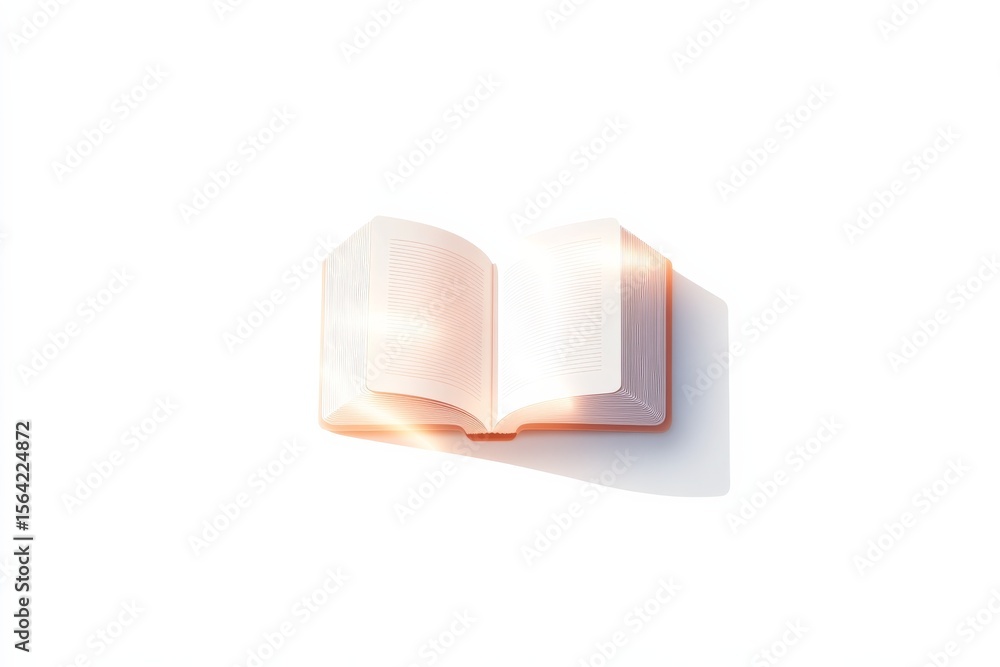 Aufkleber simplistic flat icon of an open book representing mindfulness and knowledge