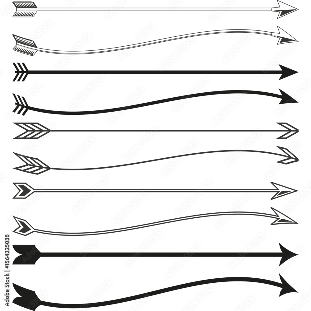 Poster straight arrow series. parallel pointer lines. directional stripe vector. progressive motion design.