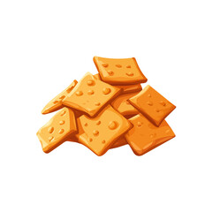 My A Simple flat 2D illustration icon peanut brittle pieces isolated on transparent background, vector, animation design, simple flat 2D clipart, design by me. My vector design