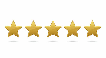 Three gold stars – rating or quality assessment symbol.