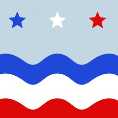 4th of July red white blue american flag 