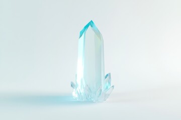 Glowing crystal for mindfulness and meditation design