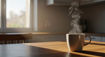 cup of coffee on the table