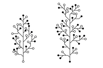 Vector circuit board tree pattern for the background technology