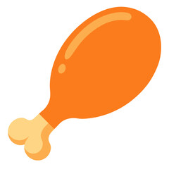Golden brown chicken leg with bone poultry meat