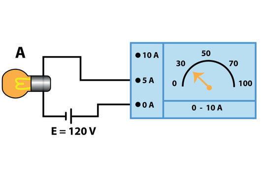 Series and parallel electrical circuits. Parallel circuit, Series circuit, basic electric circuits experiment vector. Kirchhoff voltage law. series and parallel circuits with Batter and light bulb