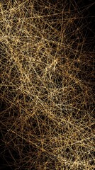 Abstract Golden Light Patterns Flowing in a Dynamic and Intricate Web of Lines and Brightness