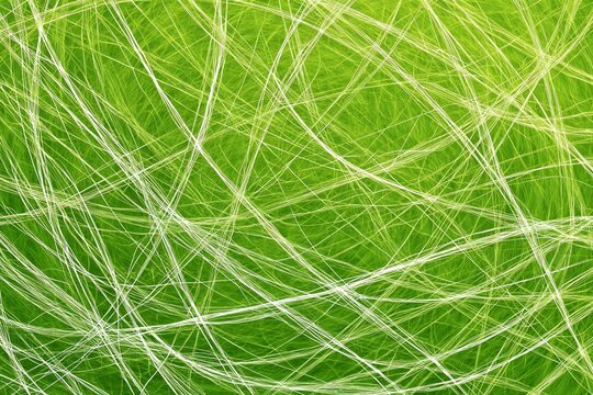 Intricate Patterns of Light and Motion in Vibrant Green Background Design