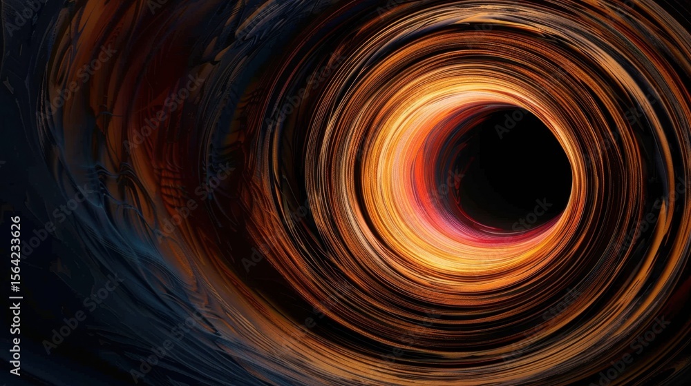 Poster mesmerizing abstract representation of black hole, featuring swirling colors and dynamic patterns th