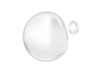 Drop of moisturizing gel or serum on a white background cosmetic product for skin care