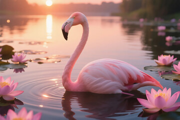 Dreamy Aesthetic Landscape with Soft Light and Natural Scenery