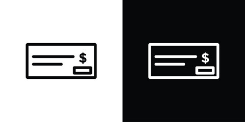 Cheque icon graphic element Illustration template design