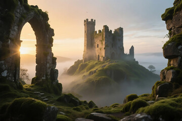 Dreamy Aesthetic Landscape with Soft Light and Natural Scenery