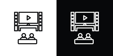 Home cinema icon graphic element Illustration template design