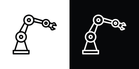 Industrial robot icon graphic element Illustration template design