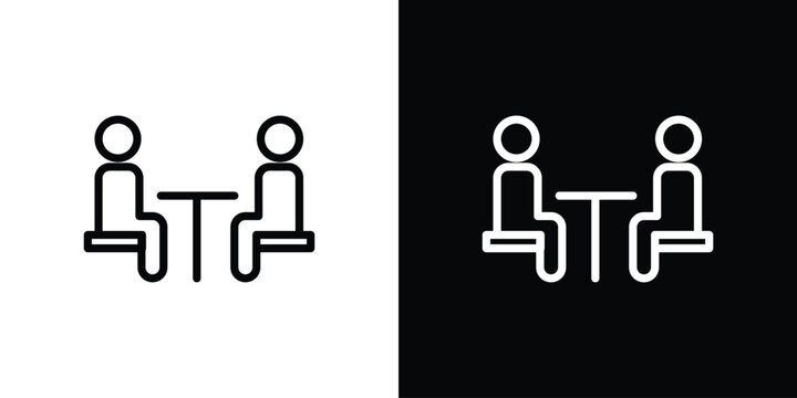 Job interview icon graphic element Illustration template design