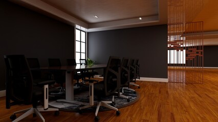modern office meeting room for company logo mockup