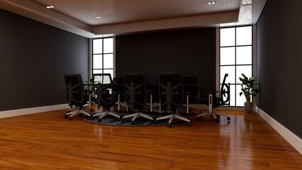 modern office meeting room for company logo mockup