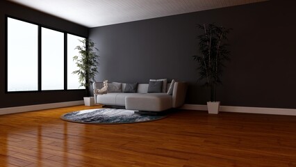 office wooden lobby waiting room for company wall logo mockup