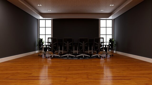 modern office meeting room for company logo mockup