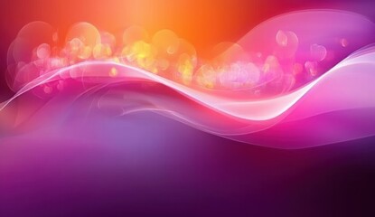 Abstract digital wave with glowing light effects in warm pink, purple, and orange tones creating a vibrant and dynamic atmosphere