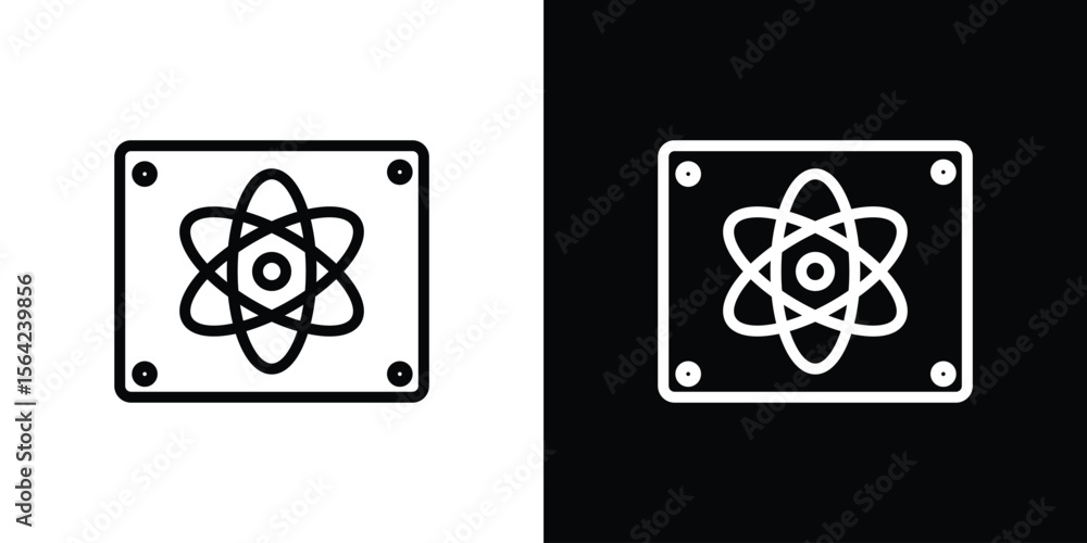 Poster quantum computing icon graphic element illustration template design