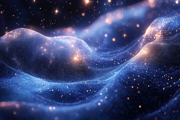 Blue and gold abstract background.