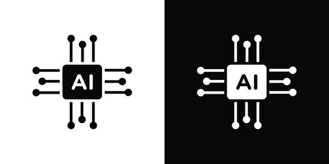 AI icon symbol illustration doodle design