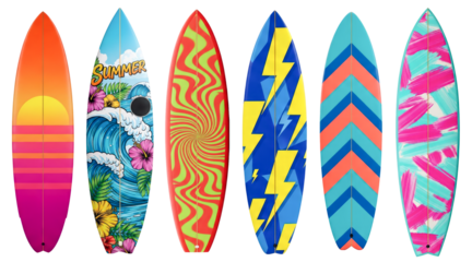 Colorful Surfboard Collection