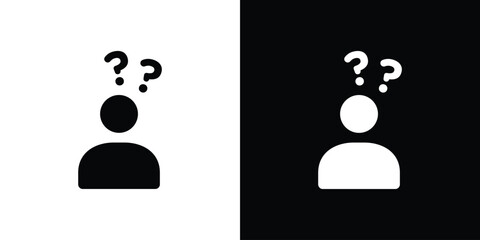 Curious human icon symbol illustration doodle design