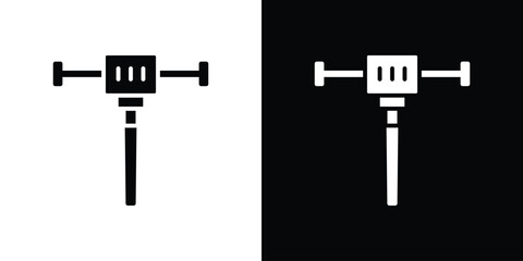 Hydraulic breaker icon symbol illustration doodle design