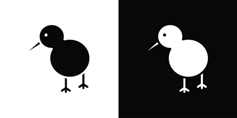 Kiwi bird icon symbol illustration doodle design