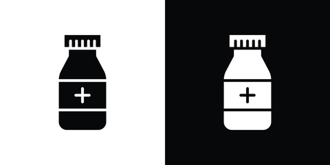 Medicine bottle icon symbol illustration doodle design