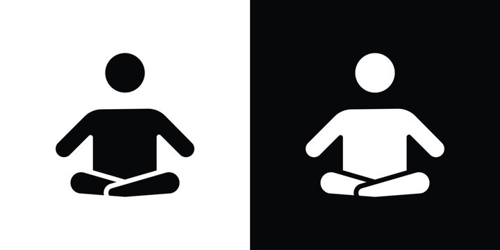 Meditating icon symbol illustration doodle design