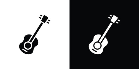 Ukulele icon symbol illustration doodle design