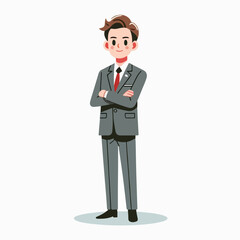 Obraz premium vector illustration of business people going to work