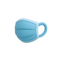 Face mask 3D icon cute clay style