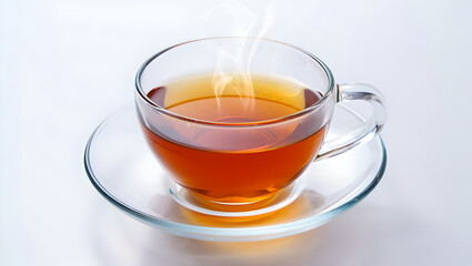 Relaxing Hot Beverage &ndash; Black Tea in Glass Cup