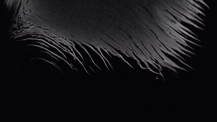 Liquid Yarn: A loop of knitted fabric melts and dissolves like soft yarn in a surreal liquid state, blending craft and abstraction. - Powered by Adobe