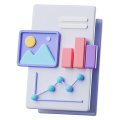 Data Report: charts, graphs, bar graph, line chart, data, report, analytics, pastel theme, white background, stats, insights, business, financial, report analysis